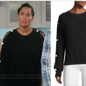 Helmut Lang Button-sleeve Gray Cashmere Blend Sweater